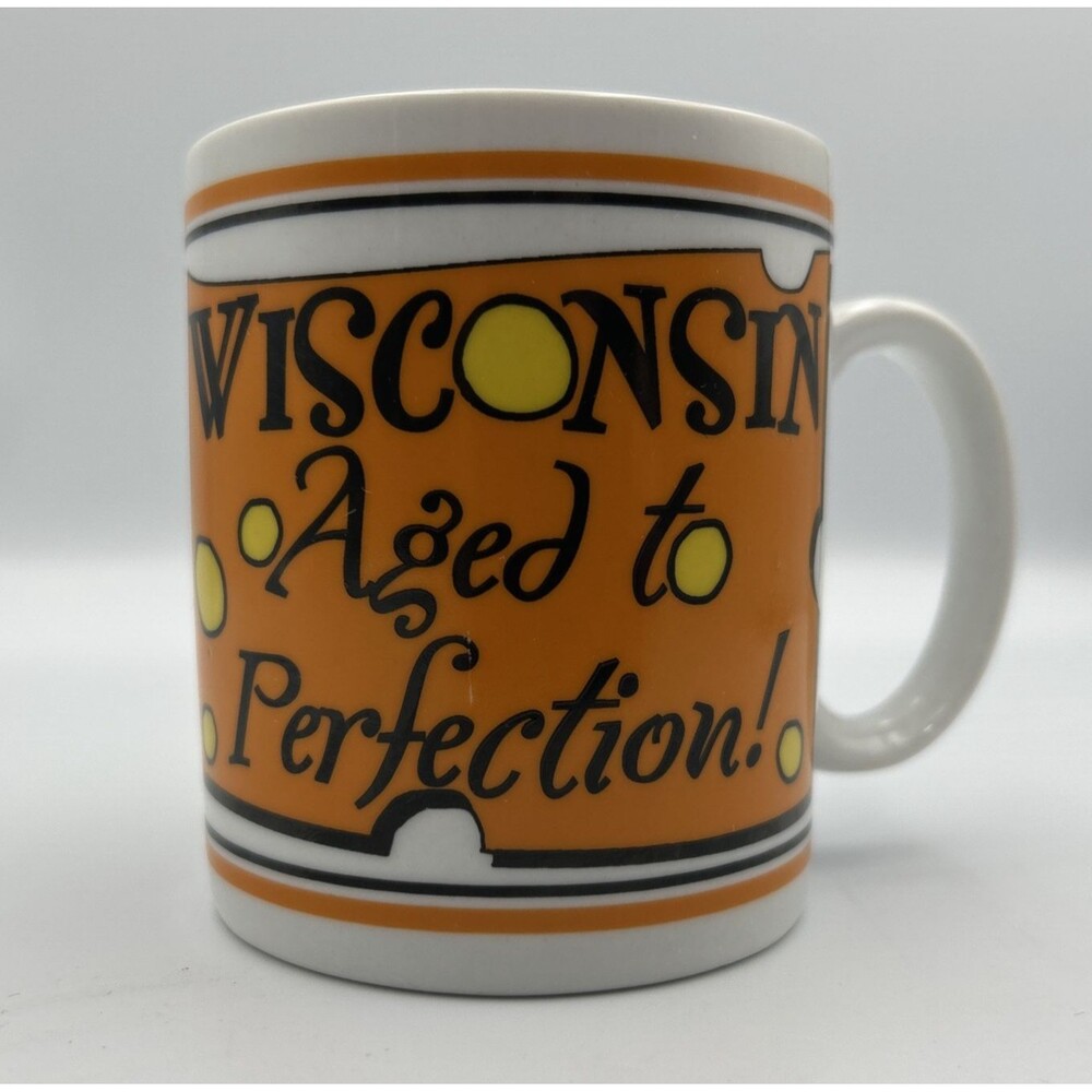 Wisconsin Aged To Perfection Coffee Mug Mouse & Cheese Green Bay Packer Fans